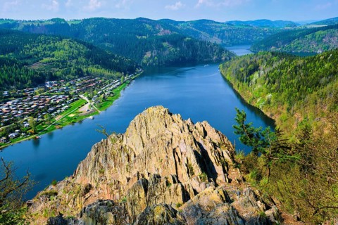View of the river Saale from the Bockfelsen