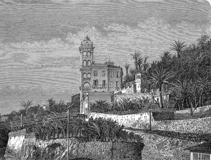 View of the garden of Villa Garnet in 1880