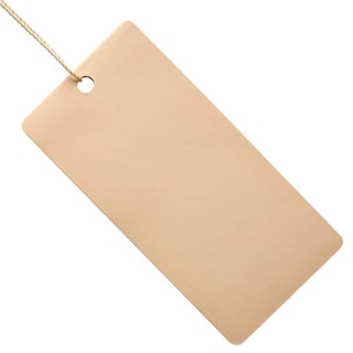 White paper tag isolated on white background