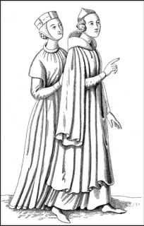 Bourgeois traditional costume in the 13th century