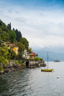 Colourful lakeside villas