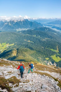 Hikers descending