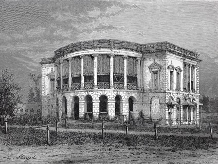 European housing in 1890 in Calcutta