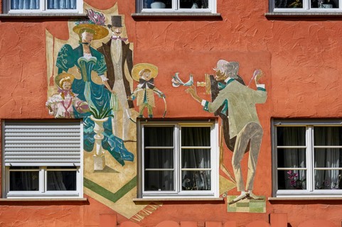 Facade with fresco