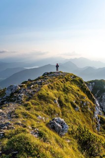 Hikers on the Benediktenwand