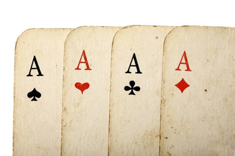 Four old cards