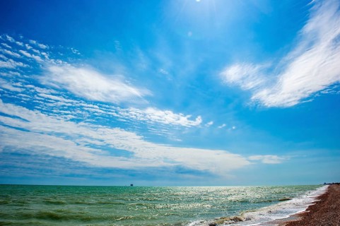 Beach on the Adriatic coast in front of Civitanova