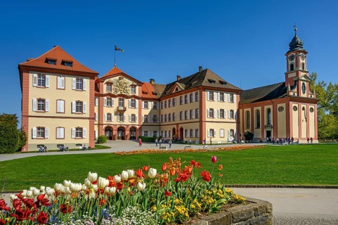 Palace facade with St. Mary's Church