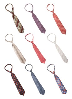 Set of man's ties isolated on white