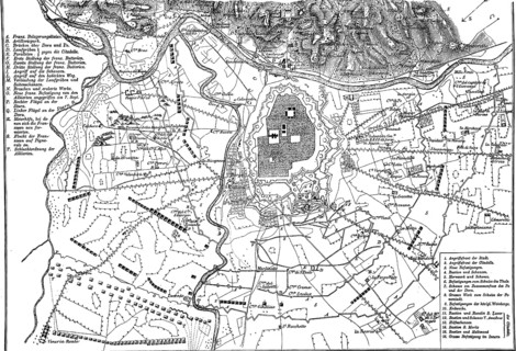 Plan of the siege. War of the Spanish Succession