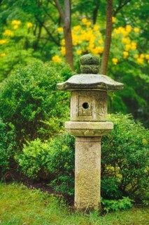 Stone lantern in Japanese garden
