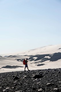Hiker on hiking trail