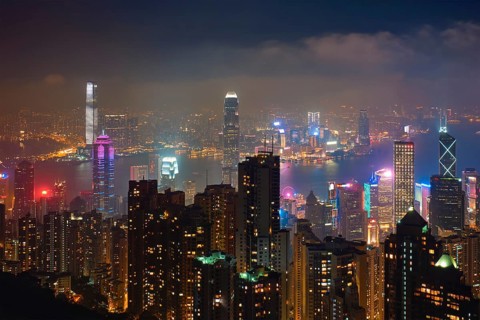 Famous view of Hong Kong