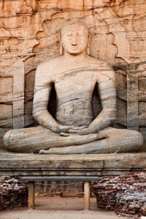 Ancient sitting Buddha image