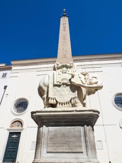 Elephant sculpture by Bernini in front of Santa Maria sopra Minerva