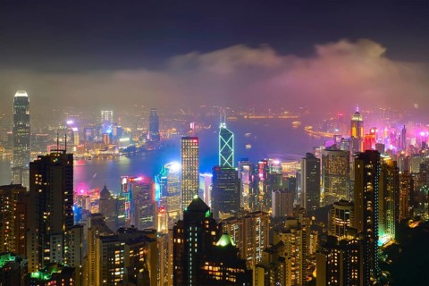 Famous view of Hong Kong