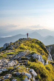 Hikers on the Benediktenwand
