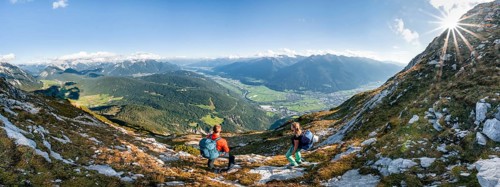 Hikers descending