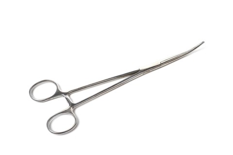 Medical clamps isolated on white