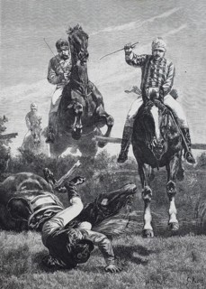 An accident at a military horse show