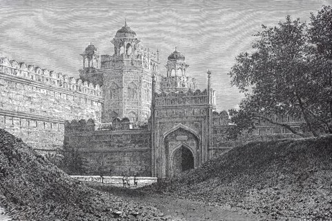 Main portal of the Shah's palace in 1880