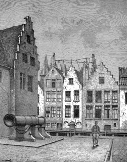 Giant medieval gun from Ghent in Belgium