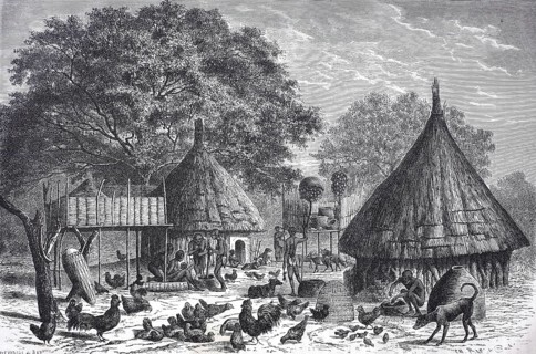 Village of the Diour tribe in present-day Chad