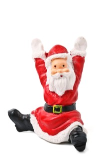 Santa Clause figurine isolated on white