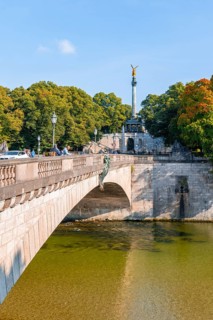 Luitpold Bridge over the Isar with Peace Angel