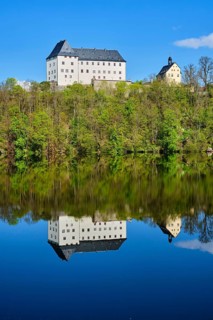 Burgk Castle on the River Saale