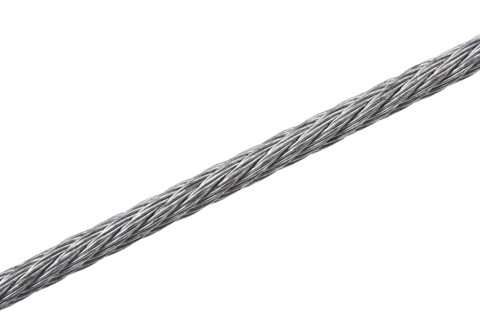 Steel hawser isolated on white background