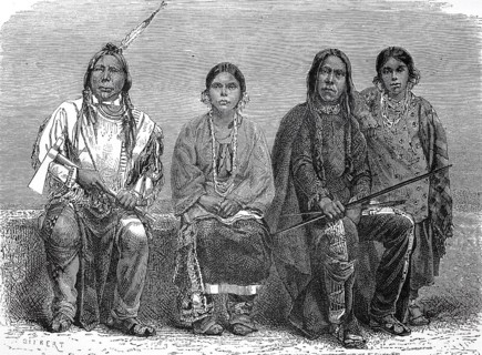 Men and Women of the Sioux Indian Tribe