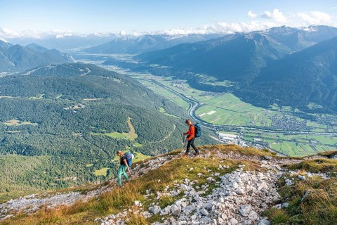 Hikers descending