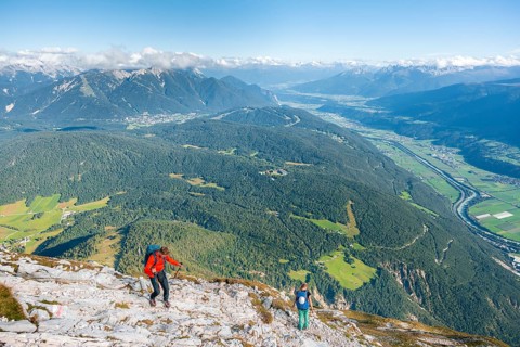 Hikers descending