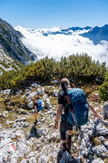 Hikers on a hiking trail