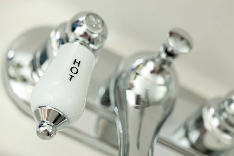 Abstract of classic chrome sink faucet