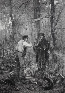 Woodsman during a break from forest work