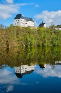 Burgk Castle on the River Saale