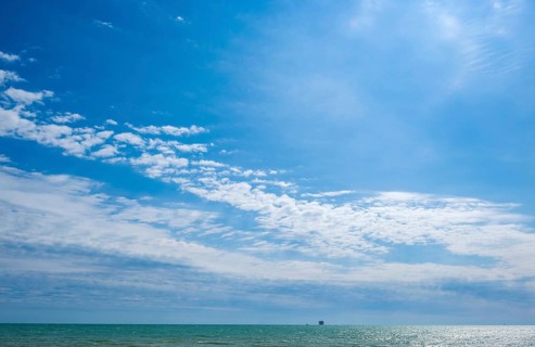 Drilling rig on the Adriatic coast off Civitanova