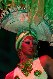 Dancer at the Tropicana open-air nightclub in the suburb of Marianao