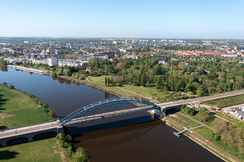 Bird's eye view of Magdeburg