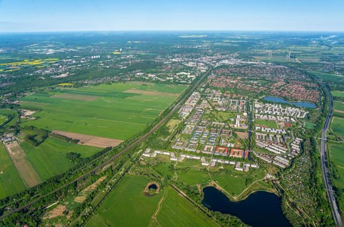 Aerial view Bergedorf new development