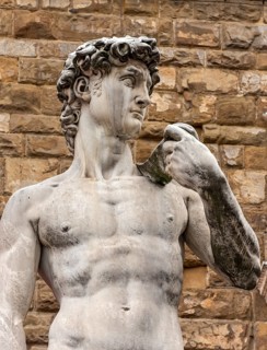 Copy of Michelangelo's statue of David at Piazza della Signoria