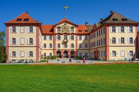 Palace facade with coat of arms