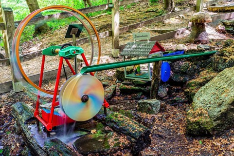 Long exposure of the water wheels in the Deister near Hannover