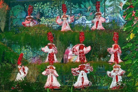 Dancers at the Tropicana open-air nightclub in the suburb of Marianao