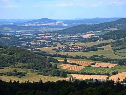 View from the Noah's Sails vantage point in the Rhoen UNESCO Biosphere Reserve