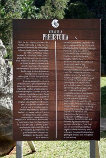 Information board on the Mural de la Prehistoria