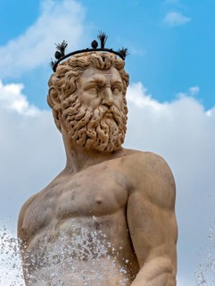 Close-up of Nettuno Statue