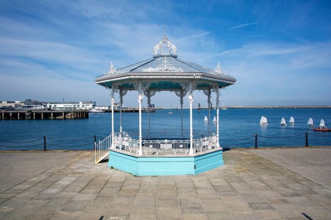 Promenade with pavilion at Dun Laoghaire